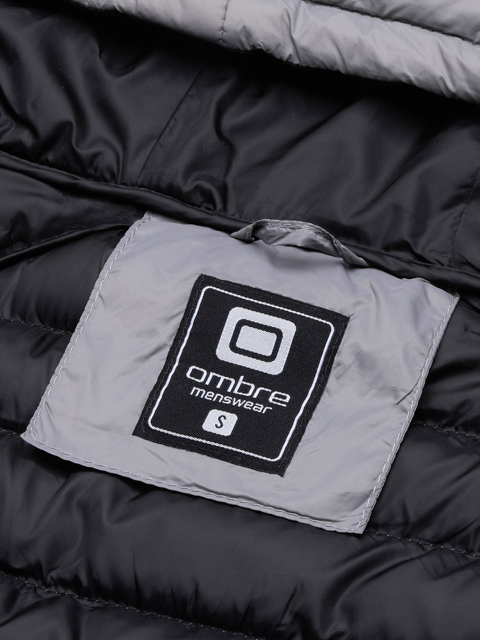 Men's quilted vest - grey V53