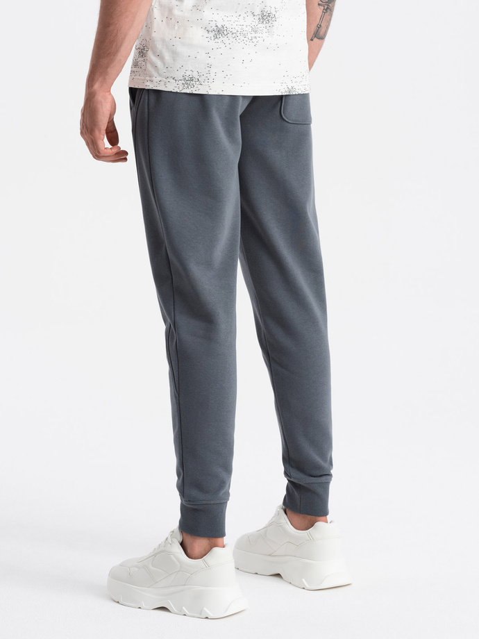 BASIC men's cotton sweatpants joggers - graphite V11 OM-PABS-0174