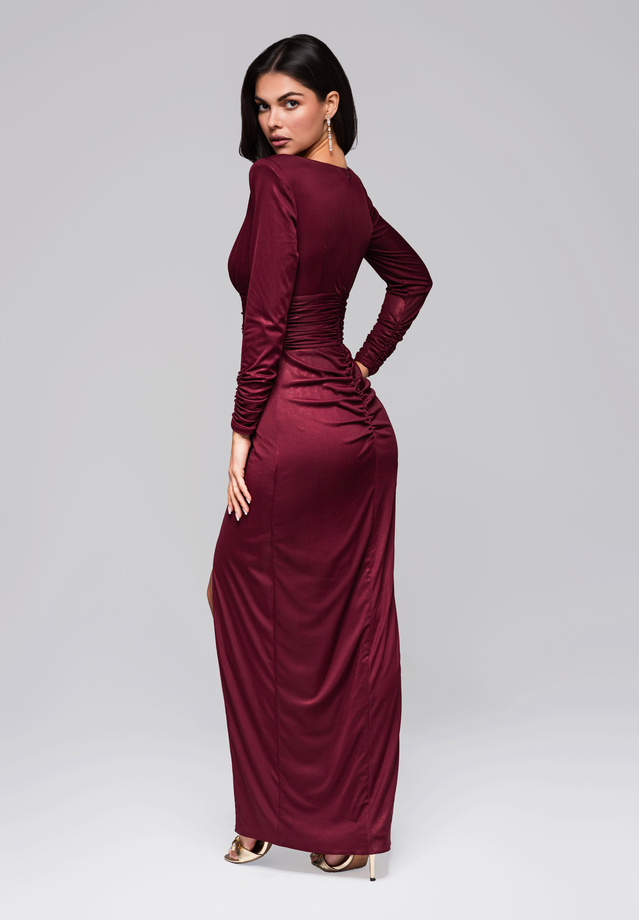 Evening dress LA-OM-DLR257 - burgundy