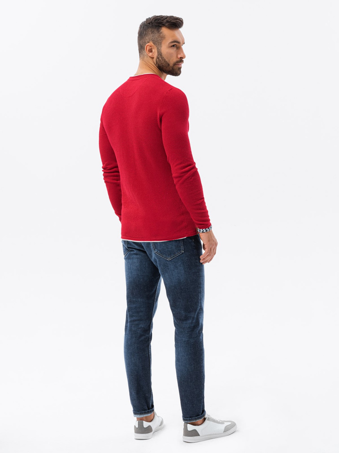 Sweter męski - czerwony V6 E121
