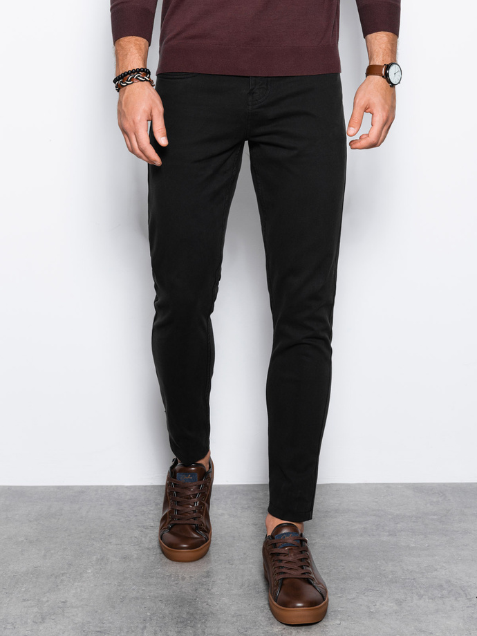 Men's pants chinos - black P1059