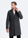 Men's lightweight single-breasted coat - graphite V5 OM-COWC-0104
