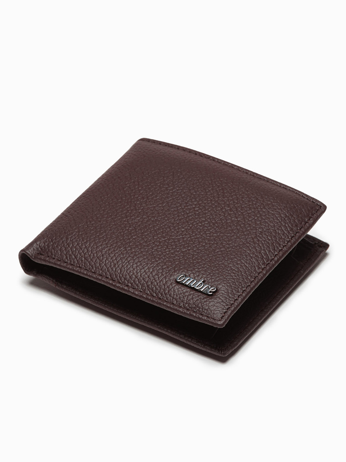 Men's leather wallet - brown A588