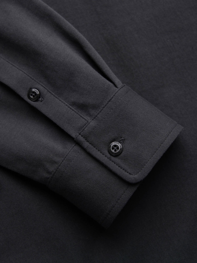 Men's REGULAR cotton single jersey knit shirt - graphite V6 OM-SHCS-0138