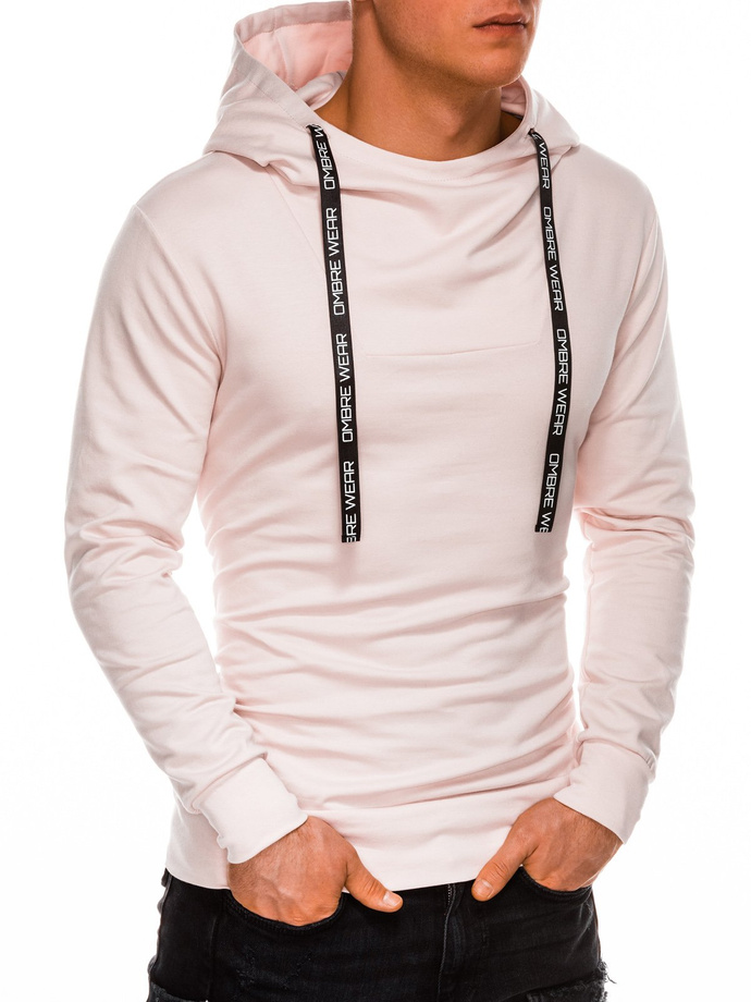 Men's hoodie - powder pink B1052