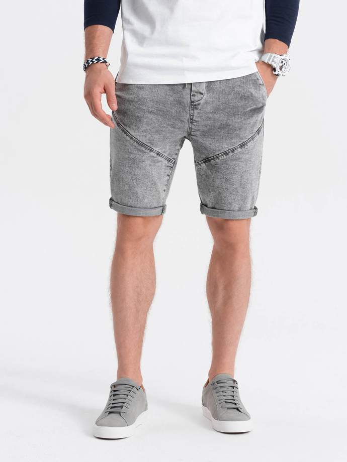 Men's denim shorts - grey W361