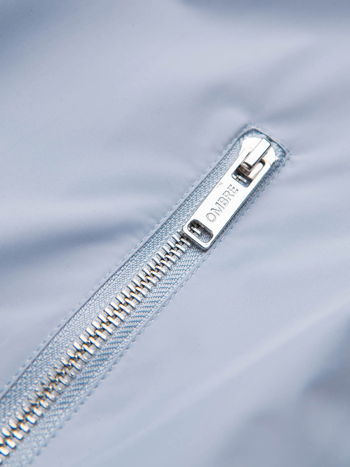 Men's mid-season bomber jacket - light blue C439