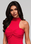 Evening dress LA-OM-DLR166 - burgundy