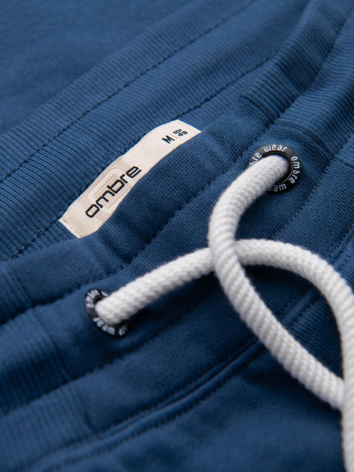 Men's sweatpants with unlined leg - dark blue V4 OM-PABS-0206