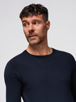 Classic men's sweater with round neckline - navy blue V9 OM-SWBS-0106