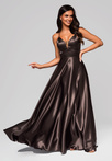 Evening dress LA-OM-DLR226 brown
