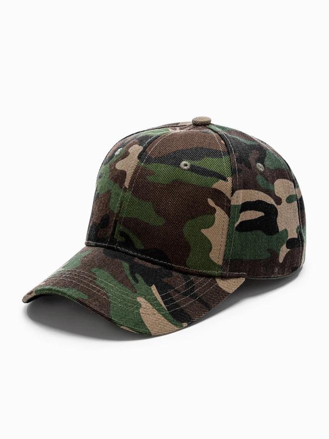 Men's baseball cap H153 - green/moro