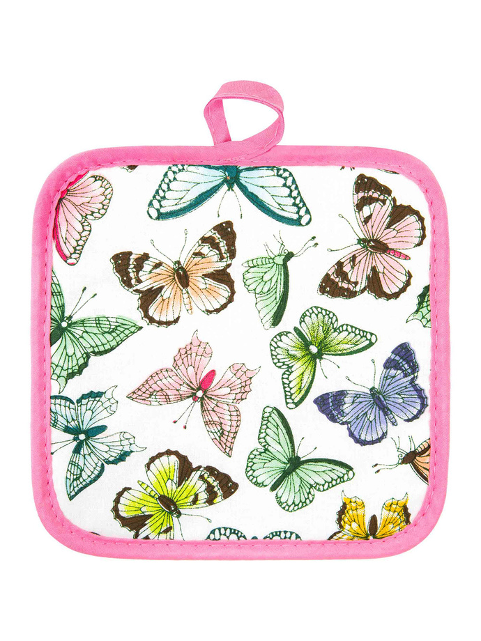 Table mat Butterfly 18x18 A684 - white