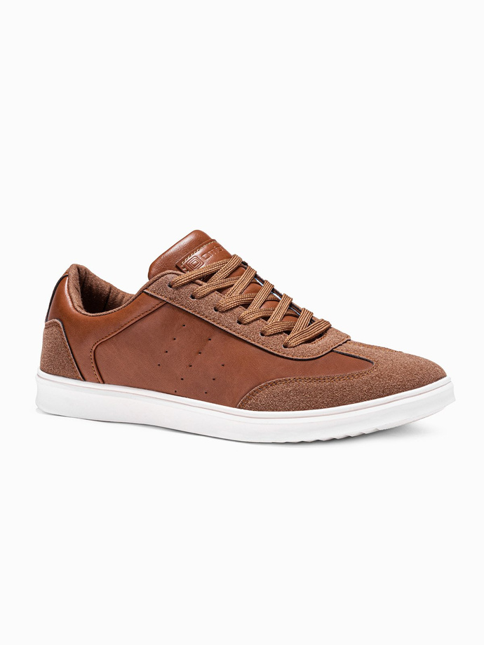 Men's high-top trainers - brown T373