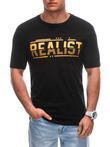 Men's printed t-shirt S1928 - black