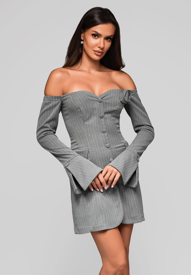 Evening dress LA-OM-DLR221 - grey