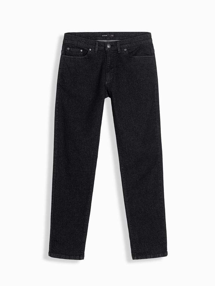 Men's classic denim pants REGULAR FIT - black V2 OM-PADP-0152