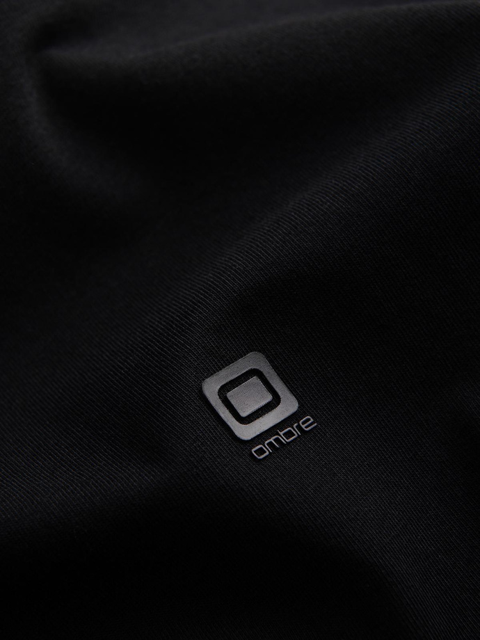 Men's V-NECK T-shirt with elastane - black V3 OM-TSCT-0106