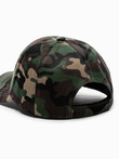 Men's baseball cap H153 - green/moro