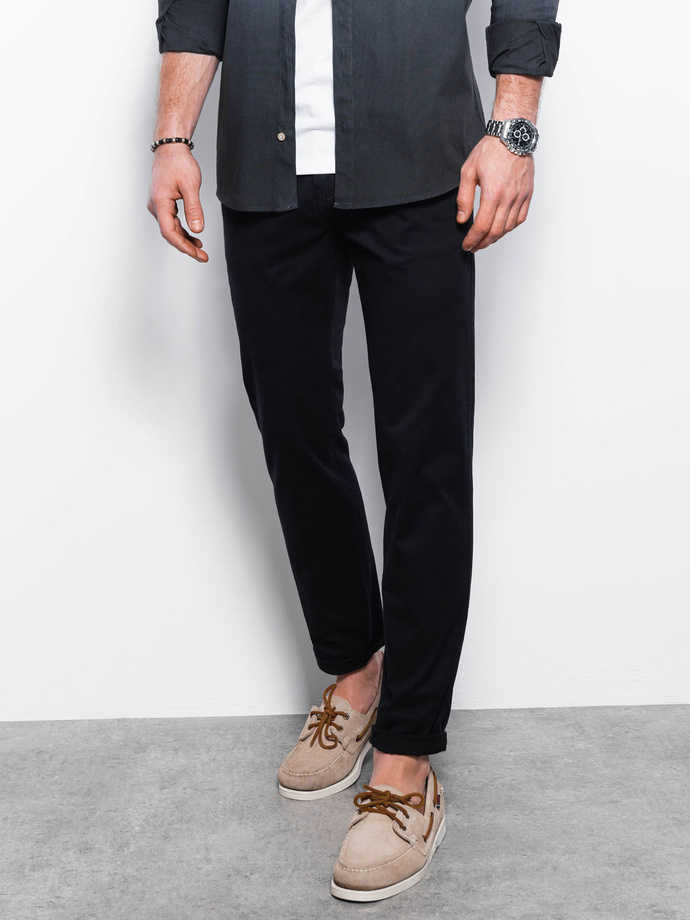 Men's pants chinos - black P894