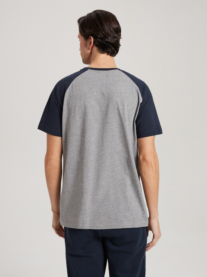 Men's printed T-shirt HUMTLEX S1815 - grey melange