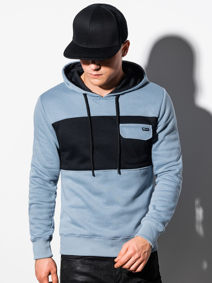 Men's hooded sweatshirt - light blue B1072