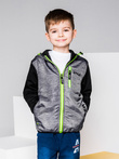 Boy's hoodie with zipper - dark grey KB008
