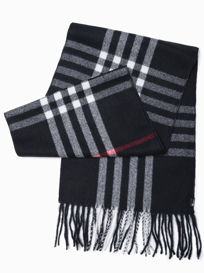 Men's scarf - black/red A408