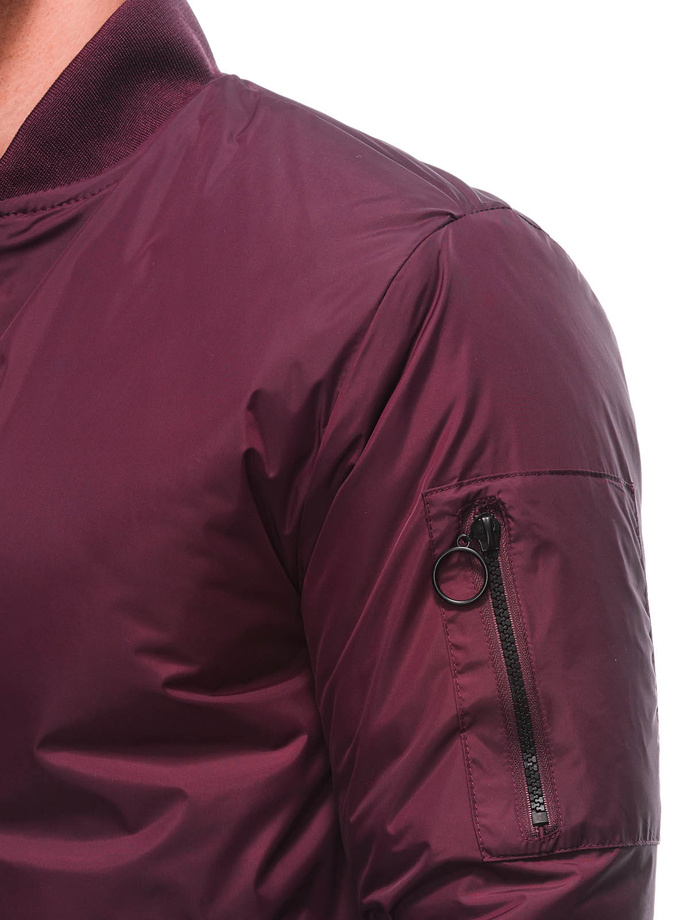 Men's mid-season jacket C532 - dark red