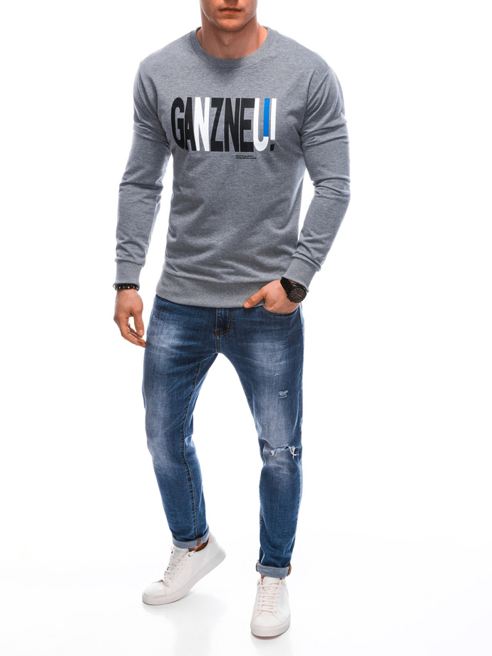 Bluza męska bez kaptura B1652 - szara