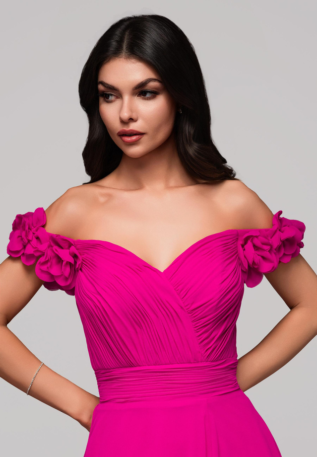 Evening dress LA-OM-DLR141 - fuchsia