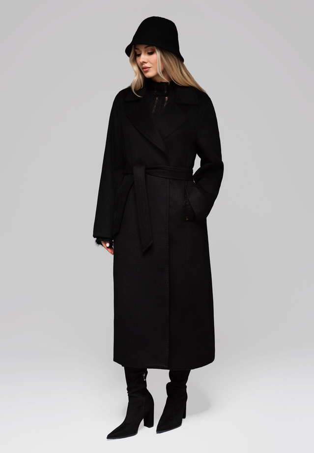 Men's minimalist coat with detachable vest - beige V1 OM-COLC-0139