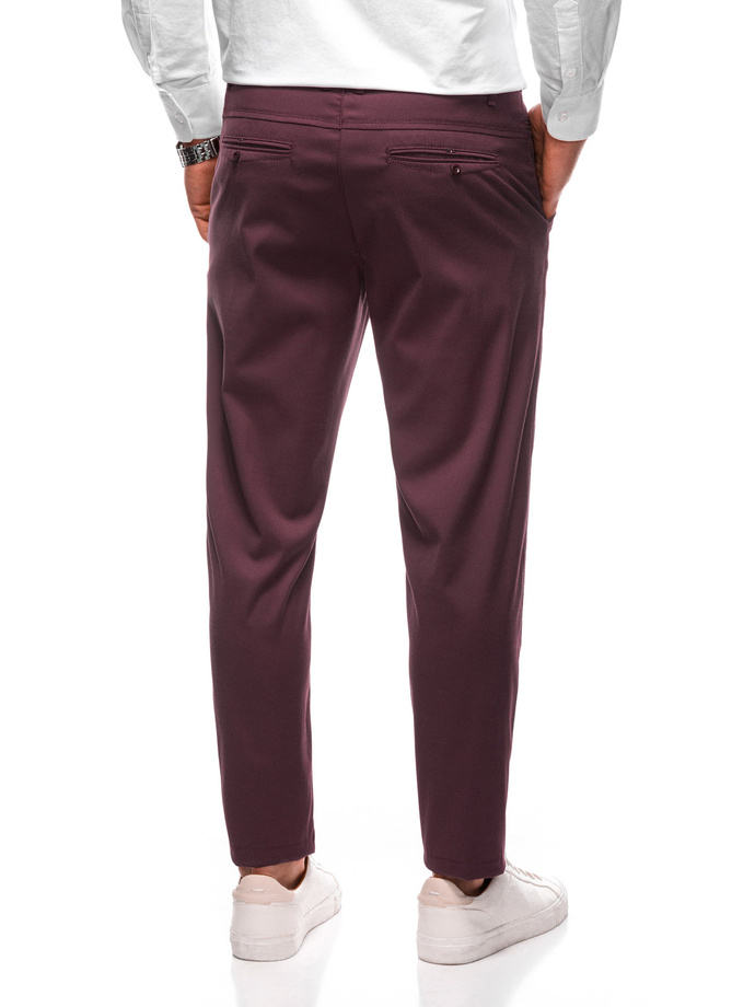 Men's pants chino P1474 - dark red