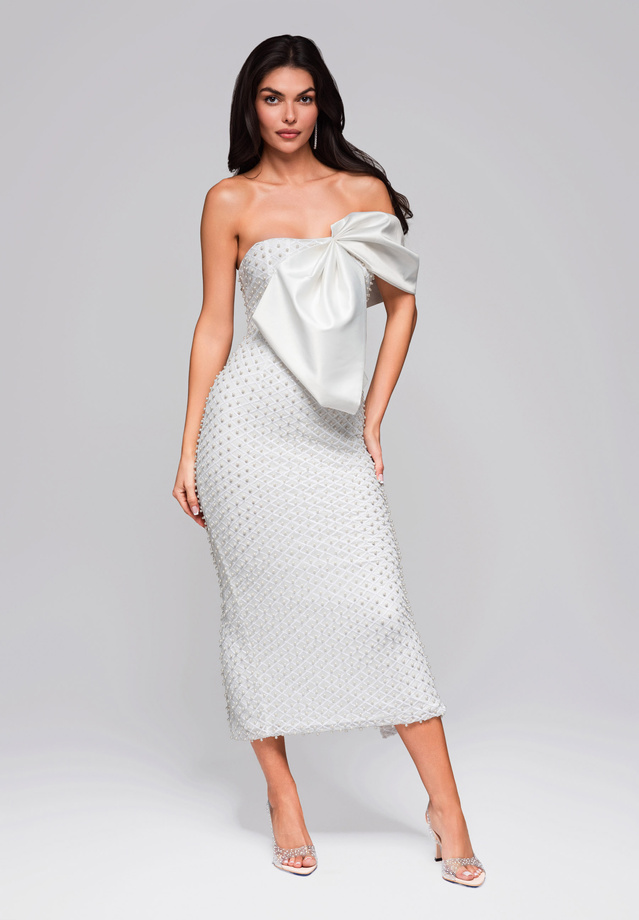 Evening dress LA-OM-DLR255 - white