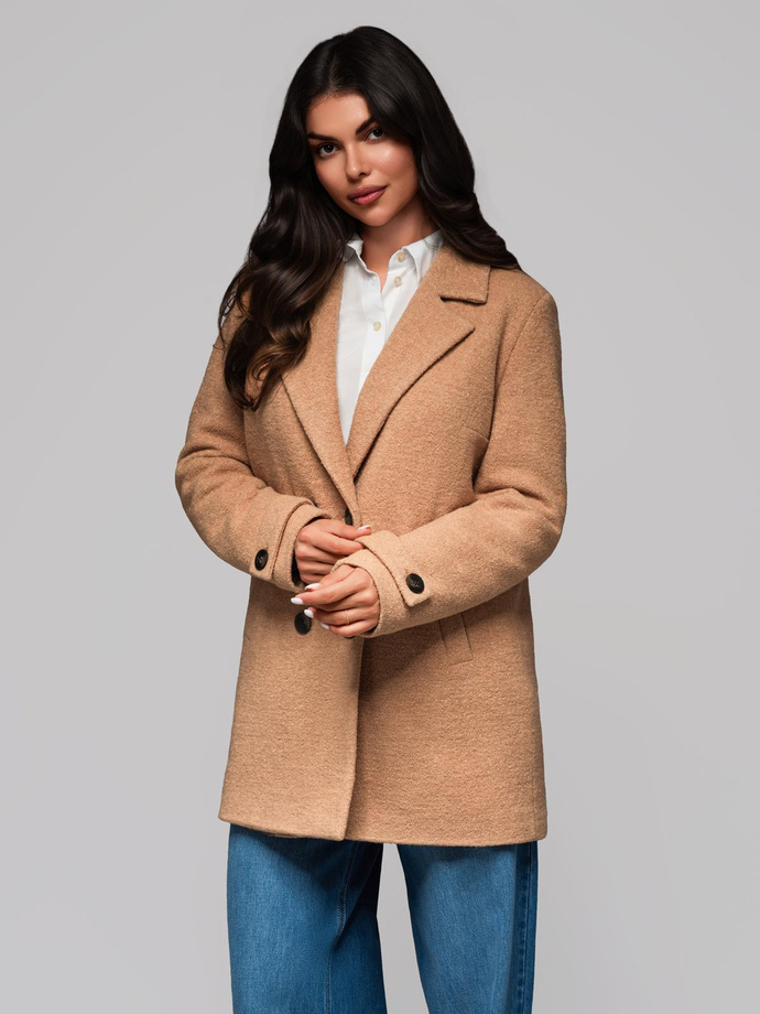 Fashionable women's coat CLR041 - brown
