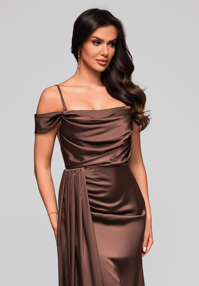 Evening dress LA-OM-DLR188 - brown