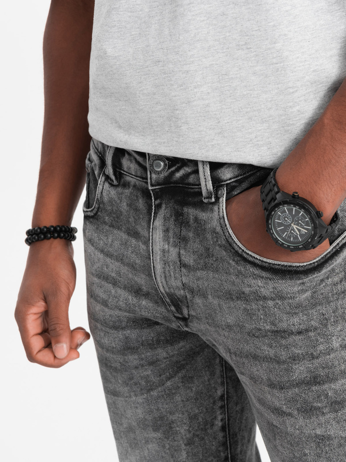 Spodnie męskie jeansowe SLIM FIT - szare V4 OM-PADP-0110