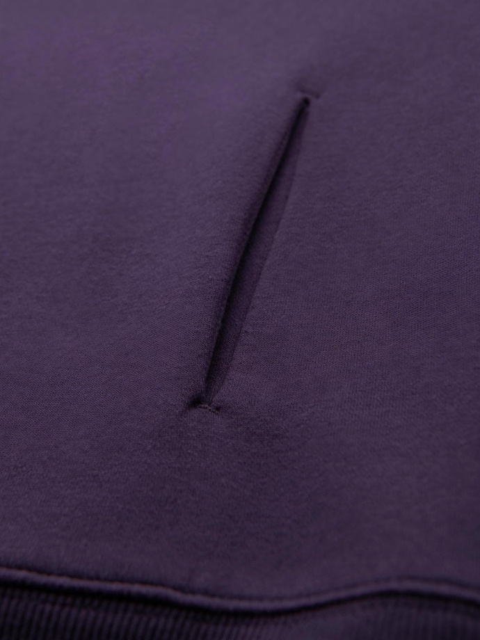 Bluza dresowa unisex z kieszeniami i kapturem – fioletowa V13 OU-SNBC-0105