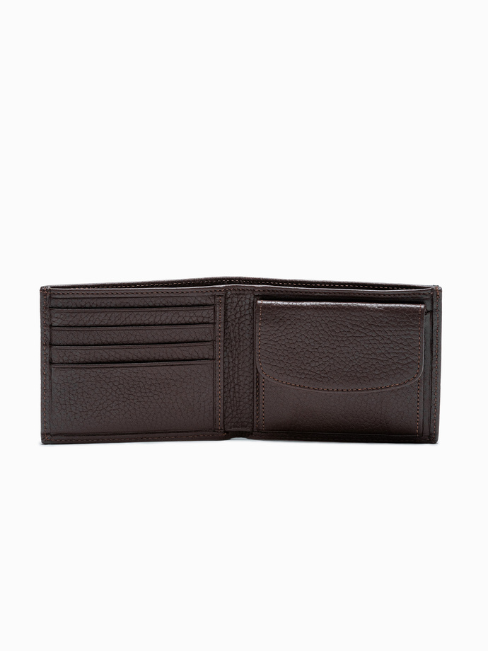 Men's leather wallet - brown A609
