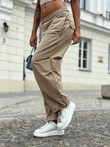 Women's parachute pants PLR270 - beige