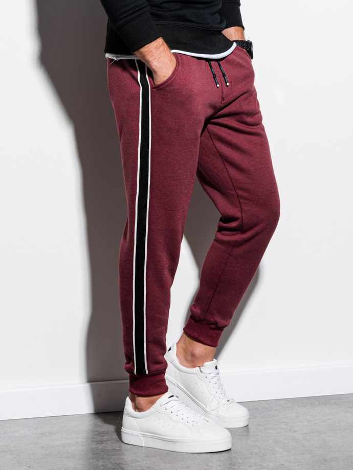 Men's sweatpants - dark red P898