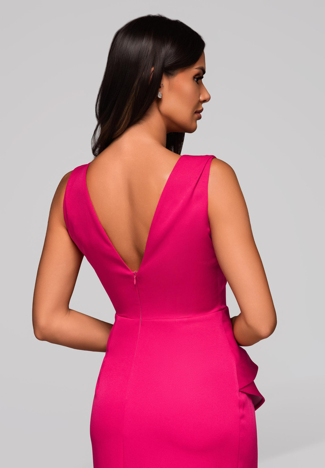 Evening dress LA-OM-DLR212- fuchsia