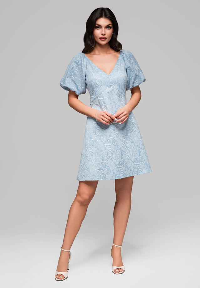 Evening dress LA-OM-DLR124 Regular Fit blue