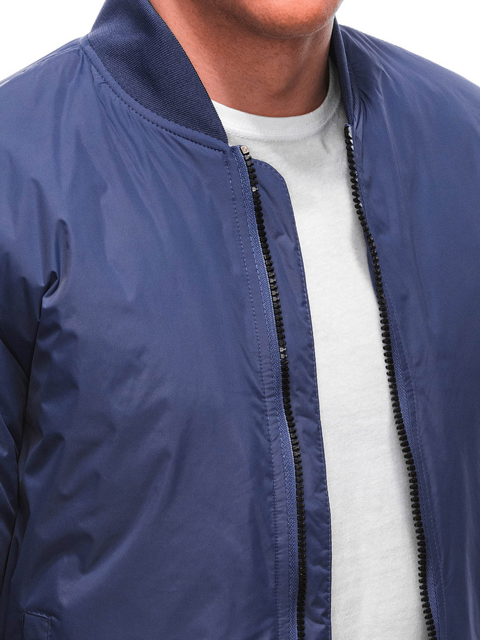 Men's mid-season jacket C532 - dark blue