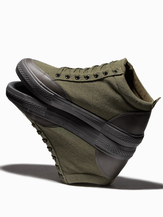 Buty męskie sneakersy - oliwkowe V5 T377