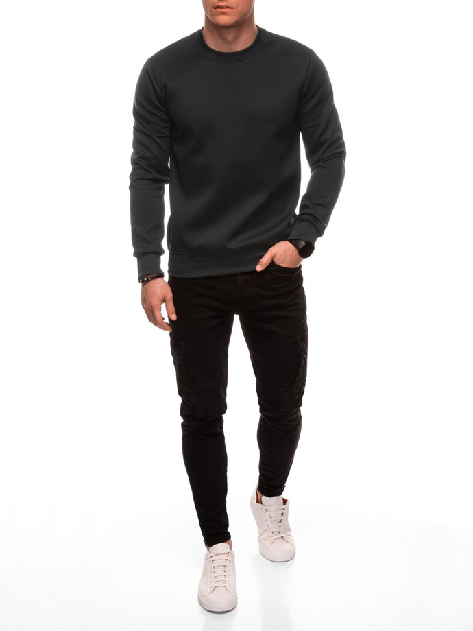 Bluza męska bez kaptura B1710 - czarny