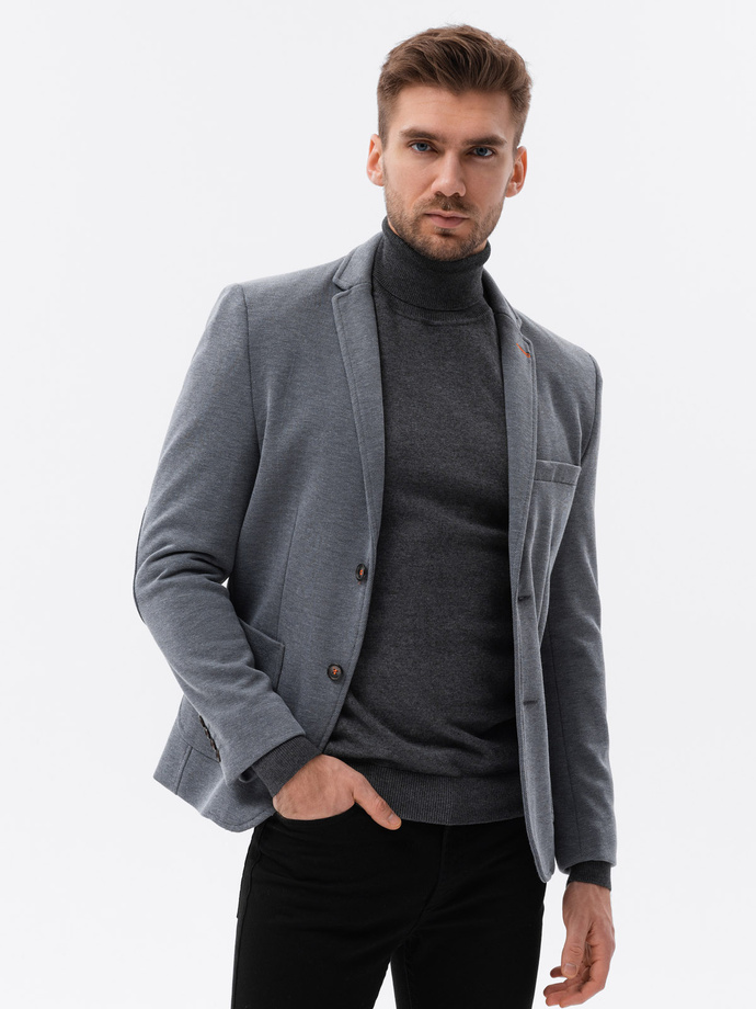 Men's elegant blazer jacket  - grey M80