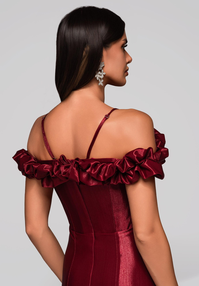Evening dress LA-OM-DLR213 - burgundy