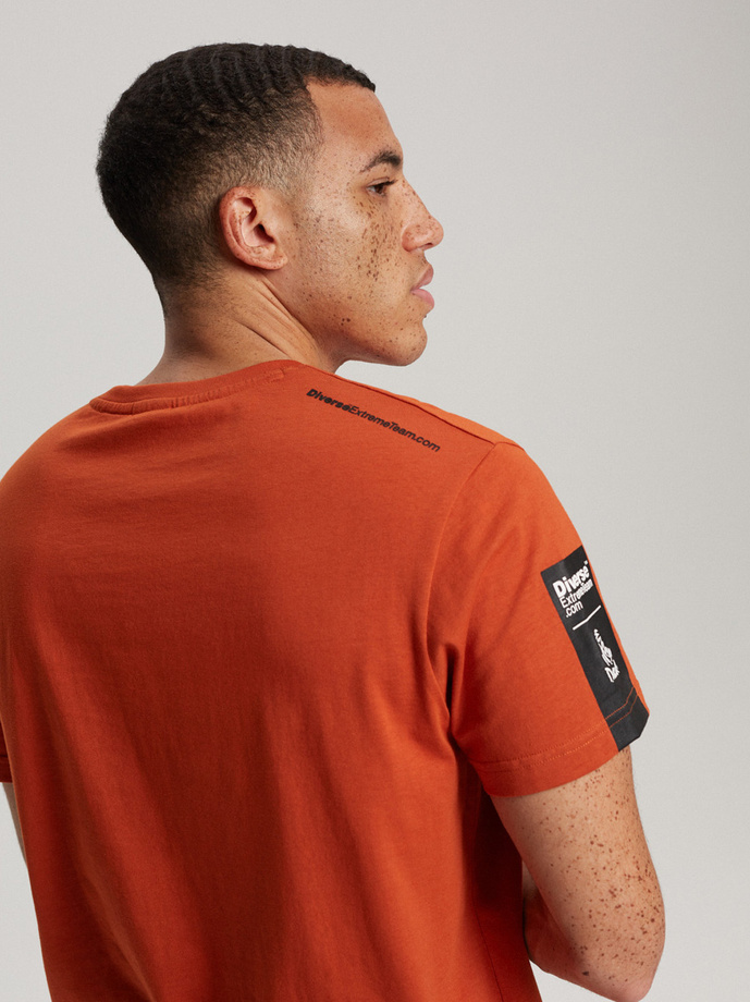 Men's printed T-shirt DKR D 0623 S1826 - orange