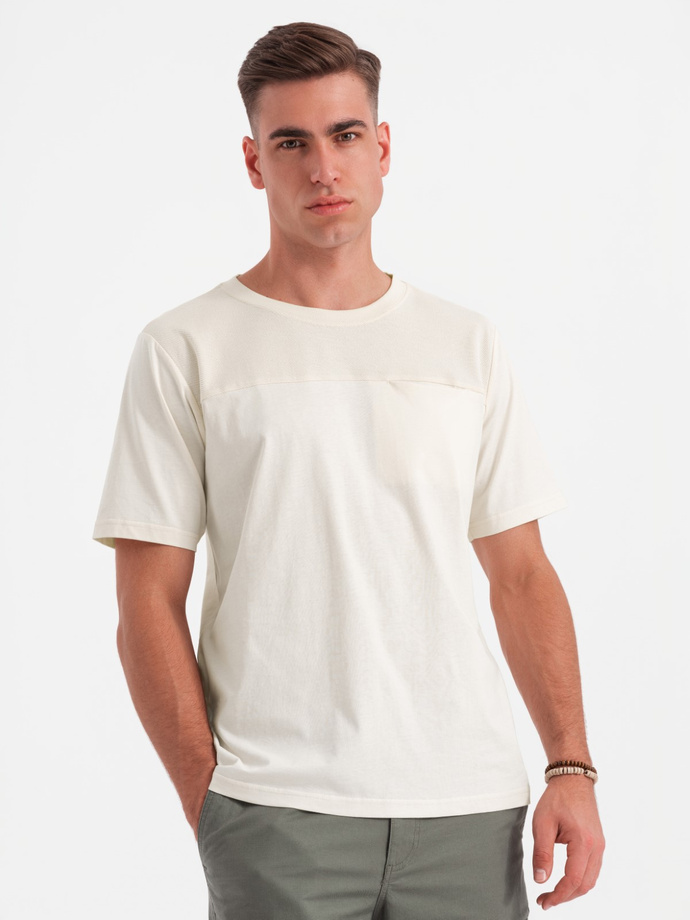 Men's LOOSE FIT pocket t-shirt - white V8 OM-TSCT-0171